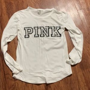 Pink long-sleeve tee